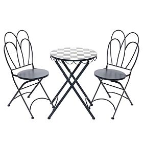Improvements 3-Piece Wrought Iron Scallop Bistro Set