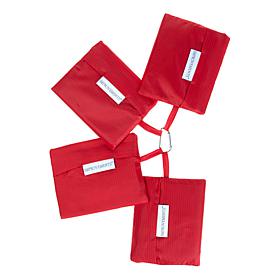 Improvements 4-pack Ripstop Foldable Grocery Totes with Carabiner