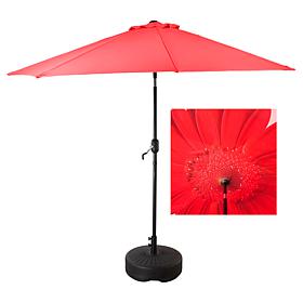 Improvements 9' Double-Layer Printed Patio Umbrella with Base