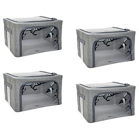 Improvements Collapsible Medium Storage Bins -Set of 4