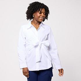 In Earnest by Byron Lars Oxford Tie-Front Shirt