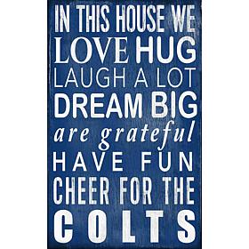 Indianapolis Colts In This House Sign