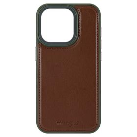 Inlay Style Wrangler Genuine Leather Phone Case for iPhone 16 Pro