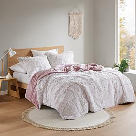 Intelligent Design Malea Shaggy Faux Fur Comforter Mini Set - F/Q