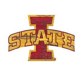 Iowa State  Distressed Logo Cutout Sign