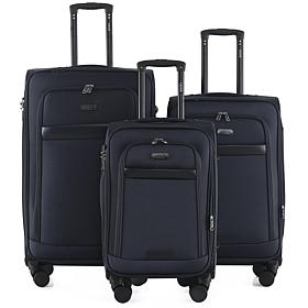IZOD Noah 3pc Expandable Softside Luggage Set with Spinners & Lock