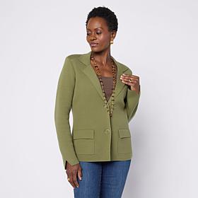 Jaclyn Smith Open-Stitch Sweater Blazer
