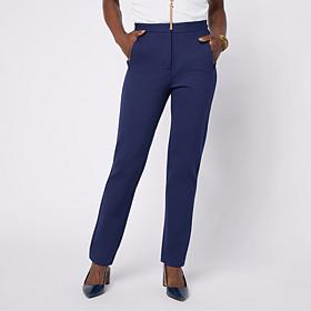 Jaclyn Smith Pull-On Straight Leg Ponte Pant