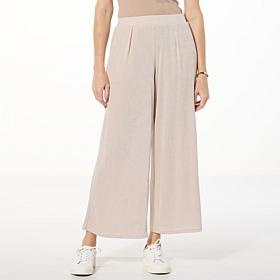 Jaclyn Smith Pull-On Wide Leg Pleated Pant