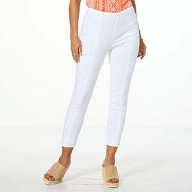 Jaclyn Smith Stretch Woven Crop Slim-Leg Pull-On Pant
