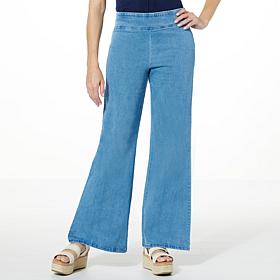 Jaclyn Smith Wide Leg Stretch Denim Pant