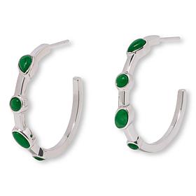 Jade of Yesteryear Multi-Cut Jade Hoop Earrings