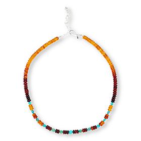 Jay King Amber and Baja Turquoise Bead 18" Necklace