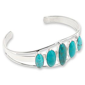 Jay King Andean Blue Turquoise Sterling Silver Cuff Bracelet