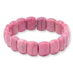 Jay King Argentinian Rhodonite Bead Stretch Bracelet