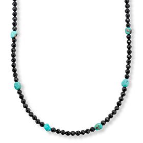 Jay King Black Spinel and Baja Turquoise 36" Necklace