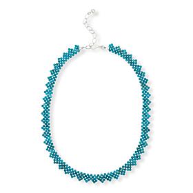 Jay King Blue Apatite Woven Sterling Silver 18-1/2" Necklace