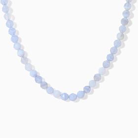Jay King Blue Chalcedony Graduated Beaded Necklace, Sterling
