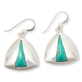 Jay King Chilean Turquoise Inlay Sterling Silver Drop Earrings