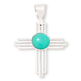 Jay King Gallery Collection Baja Turquoise Cross Pin-Pendant