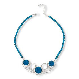 Jay King Gallery Collection Blue Apatite Sterling Silver 18" Necklace