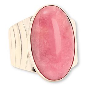 Jay King Gallery Collection Rhodochrosite Sterling Silver Oval Ring