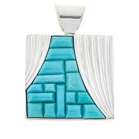 Jay King Gallery Collection Sterling Silver Campitos Turquoise Pendant
