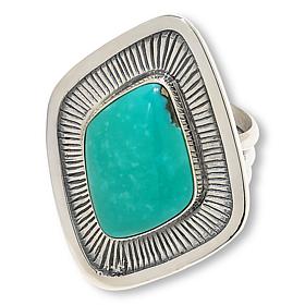 Jay King Gallery Collection Sterling Silver Campitos Turquoise Ring