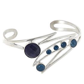 Jay King Gallery Collection Tanzanite and Aquamarine Cuff Bracelet