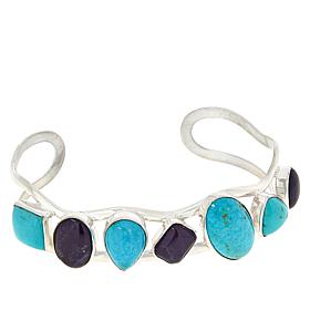 Jay King Gallery Collection Turquoise and Amethyst Cuff Bracelet