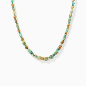 Jay King Gold Matrix Turquoise Necklace, Sterling