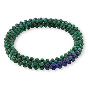 Jay King Malachite and Lapis Woven Stretch Bracelet