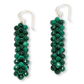 Jay King Malachite Woven Bead Drop Earrings
