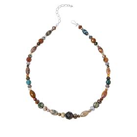 Jay King Multi-Color Orbicular Chalcedony Bead Necklace