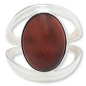Jay King Red Tiger's Eye Sterling Silver Oval Ring