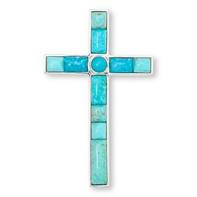 Jay King Sonoran Blue Turquoise Sterling Silver Cross Pendant