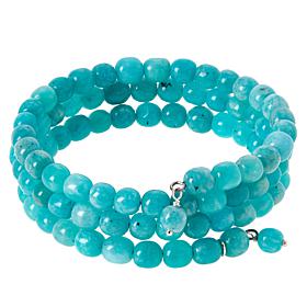 Jay King Sterling Silver Amazonite Bead Coil Bracelet