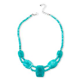 Jay King Sterling Silver Amazonite Reversible 18" Necklace