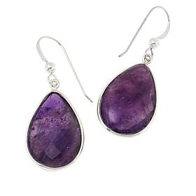 Jay King Sterling Silver Amethyst Pear Drop Earrings
