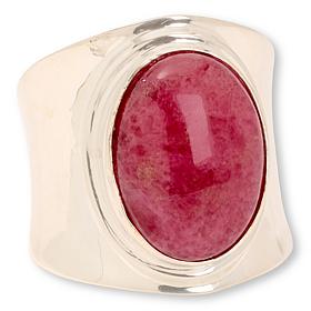 Jay King Sterling Silver Baroque Rose Rhodonite Ring