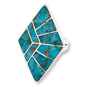 Jay King Sterling Silver Campitos Turquoise Inlay Ring