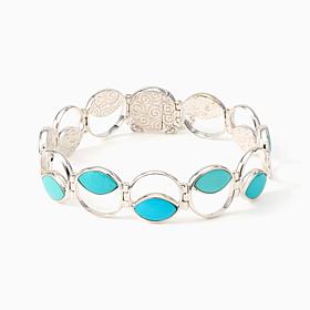 Jay King Sterling Silver Campitos Turquoise Magnetic Bracelet