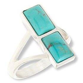 Jay King Sterling Silver Chilean Turquoise Rectangular Ring