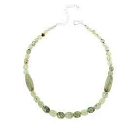 Jay King Sterling Silver Green Prehnite Bead Necklace