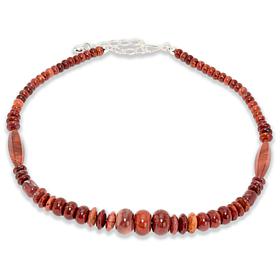 Jay King Sterling Silver Indonesian Fire Chalcedony Bead Necklace