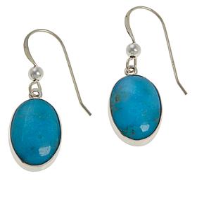 Jay King Sterling Silver Kingman Turquoise Oval Drop Earrings