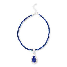 Jay King Sterling Silver Lapis and Turquoise Pendant with Necklace