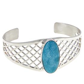 Jay King Sterling Silver Larimar Cuff Bracelet