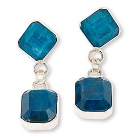 Jay King Sterling Silver Madagascar Blue Apatite Drop Earrings
