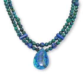 Jay King Sterling Silver Milpillas Azurite-Malachite Necklace